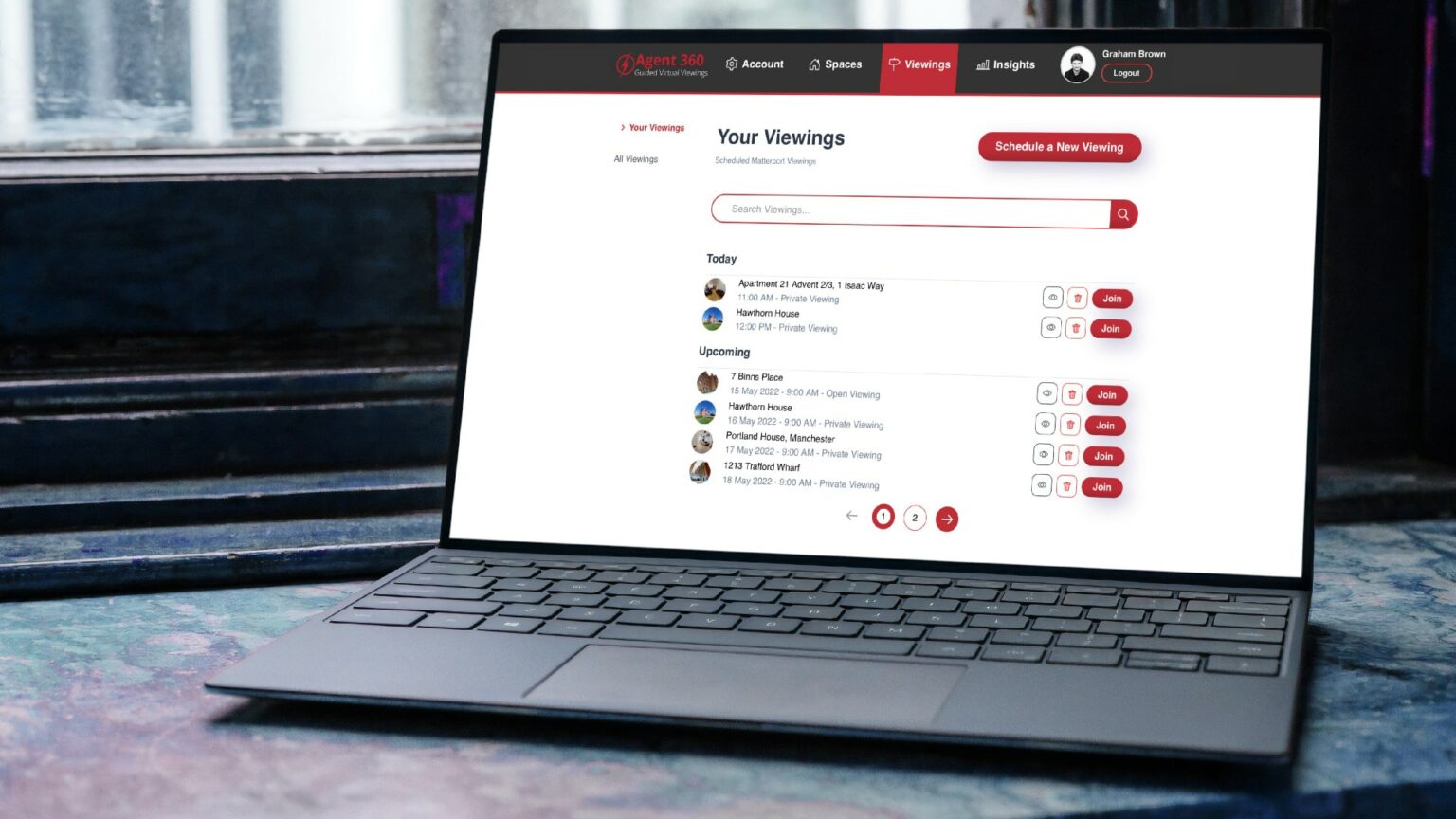 See How Many Agent Led Guided Virtual Viewings You Have at a Glance