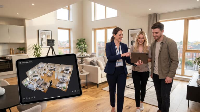 Staged residential apartment 3D virtual tour for estate agency sales and lettings