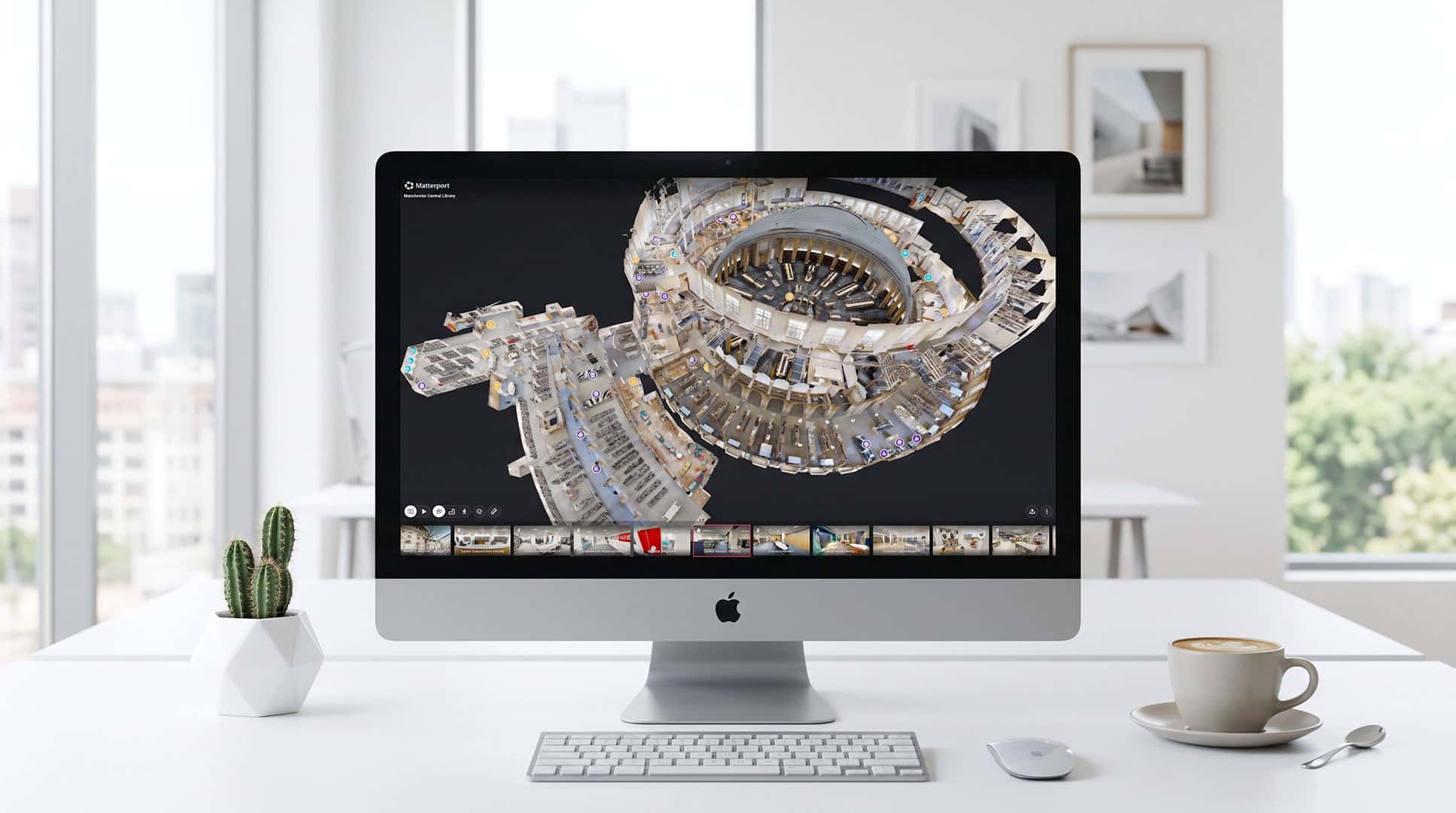 Interactive 3D virtual tour of a historic UK library and heritage building