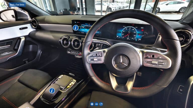 Marshall Mercedes-Benz A-Class Car Interior Bespoke 360 Virtual Tour