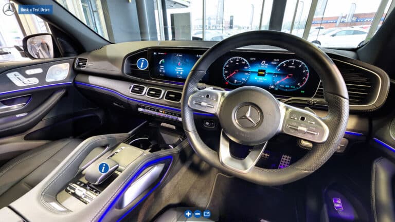 Marshall Mercedes-Benz GLE-450 Car Interior Bespoke 360 Virtual Tour