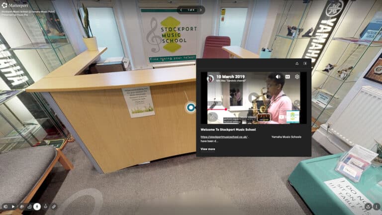 Stockport Music School Matterport 3D Virtual Tour